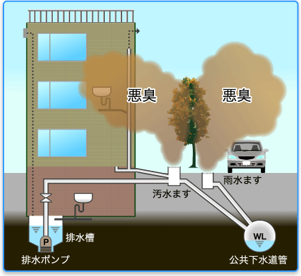 悪臭発生のメカニズム図